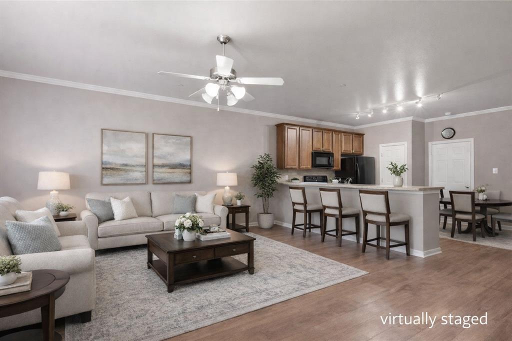Beautifully maintained 2-bedroom townhome located in the heart of McKinney and zoned to highly acclaimed Frisco ISD. This gated community offers a welcoming front green space and exceptional low-maintenance living.
Step inside to gorgeous laminate flooring and a spacious, open-concept living area filled with abundant natural light. The eat-in kitchen features granite countertops, a breakfast bar, and access to a private patio, perfect for morning coffee or evening relaxation. A convenient half bath is located on the first floor. Upstairs, a versatile loft provides the ideal space for a home office or study area. The primary suite offers a large walk-in closet and a charming Juliet balcony. The second bedroom, full bath with dual access, and utility room are also located on the second level for added convenience.
Enjoy resort-style amenities including a community pool, secured entrance, walking trails, sitting areas, fitness center, and clubhouse. Enjoy close proximity to HEB, Trader Joes and more.
