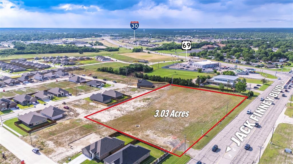 Strategic Investment or Commercial Development Opportunity! Positioned at the forefront of growth, this 3 plus acre parcel offers unmatched potential directly in front of the expanding Ellis View subdivision—a vibrant new residential community on the rise. Located just off Highway 69 and minutes from Interstate 30, this site boasts high visibility, convenient access, and an average daily traffic count exceeding 11,000 vehicle. Situated on the gateway route to L-3 Harris and three local schools, the exposure and positioning are prime. With rapid residential development surrounding the area and infrastructure improvements underway, this is an ideal site for retail, office space, or a long-term hold in a booming growth corridor.