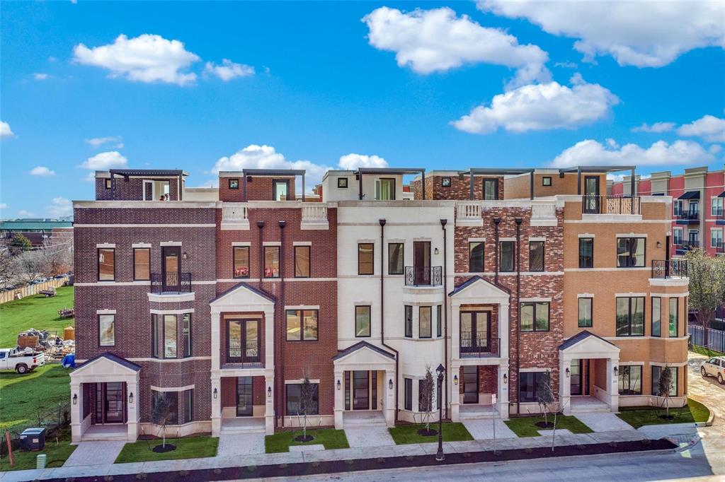 Welcome to The Grapevine Brownstones Phase 2! This new construction Monticello plan presents a limited opportunity to own a luxury Lock and Leave Residence in the heart of Grapevine across from Hotel Vin, steps from Historic Main St, Peace Plaza, Harvest Hall and The Grapevine REC. A short walk across Dallas Rd to the TEX Rail which will drop you at DFW Airport or Ft. Worth and the The Grapevine Vintage RR with special excursion including the Stockyards and the Christmas Train. This beautiful Residence is 4 stories with 3 bdrm, 3.5 bath, 2 car garage and the 4th floor rooftop patio. Amenities include 12 foot ceilings in the kitchen and living room, luxurious showers, and a unique 2nd floor balcony off the kitchen that faces one of only two courtyards in the community.  Enjoy easy access to many of the special events Grapevine offers including Main St Days, Grapefest, and all that comes with being The Christmas Capital of Texas. Walking is easy with a 75 Walkscore and also quick access to highways, Southlake Town Square, and DFW Airport. This home will be built elevator ready and the buyer can choose to add after closing. Expected completion is 4th qtr 2026 or early 2027.