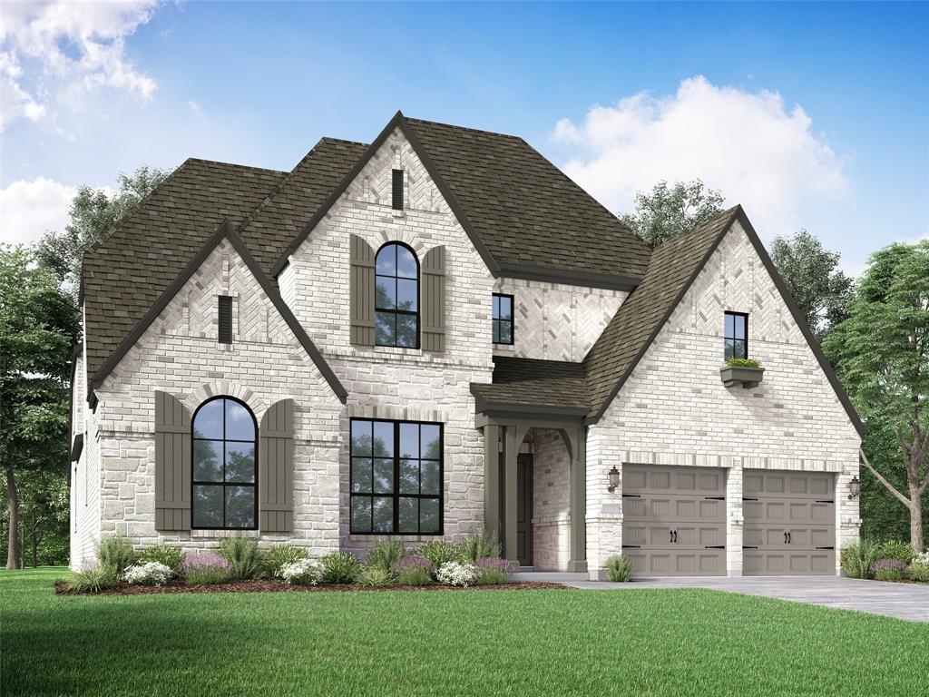 This beautiful Highland Home features high ceilings, extended primary bedroom, second bedroom with ensuite bath downstairs, entertainment room downstairs, separate study, a chef's kitchen with tons of cabinets and a huge kitchen island, and separate breakfast and dining room spaces. This home includes sliders at the family room leading out to your extended covered patio. The primary bathroom includes a freestanding tub with separate shower, double vanities, and a large walk-in closet that connects to the laundry room. Upstairs, you'll enjoy a large game room, powder bath, and two bedrooms each with their own full bath. This brand-new home features lots of closets, beautiful high ceilings throughout, and a gorgeous fireplace in the family room. Don't miss this gorgeous, brand-new Highland home!