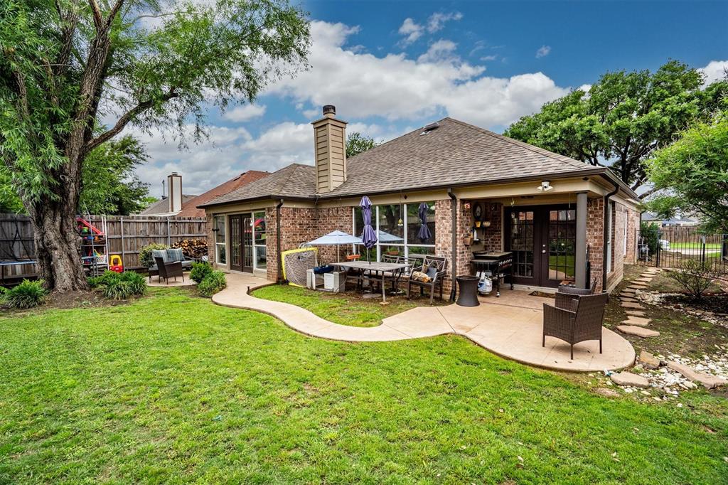 Stop scrolling, this is the Flower Mound home you've been waiting for. Beautifully updated and move-in ready, this 3-bedroom, 2-bath home in sought-after Timber Creek Park offers the perfect blend of style, space, and value. From the moment you walk in, you'll appreciate the fresh paint, updated flooring, modern lighting, and open-concept design that makes everyday living and entertaining effortless. With 1,821 square feet and two spacious living areas, there's room for everyone. Whether you need a home office, playroom, media room, or second family space, this flexible floor plan adapts to your lifestyle. The split-bedroom layout provides privacy for the primary suite while creating comfortable separation for family or guests. Step outside through elegant French doors and discover your own backyard retreat. The landscaped courtyard-style setting offers the perfect space for morning coffee, evening gatherings, gardening, or simply relaxing after a long day. A new roof, full brick exterior, and charming wrought-iron fencing add lasting value and curb appeal, while the highly rated schools and prime Flower Mound location make this home an exceptional opportunity. Conveniently located near shopping, dining, parks, and major commuter routes, everything you need is just minutes away. Updated. Spacious. Move-in ready. Ahome with this combination of condition, location, and value is what you re looking for.