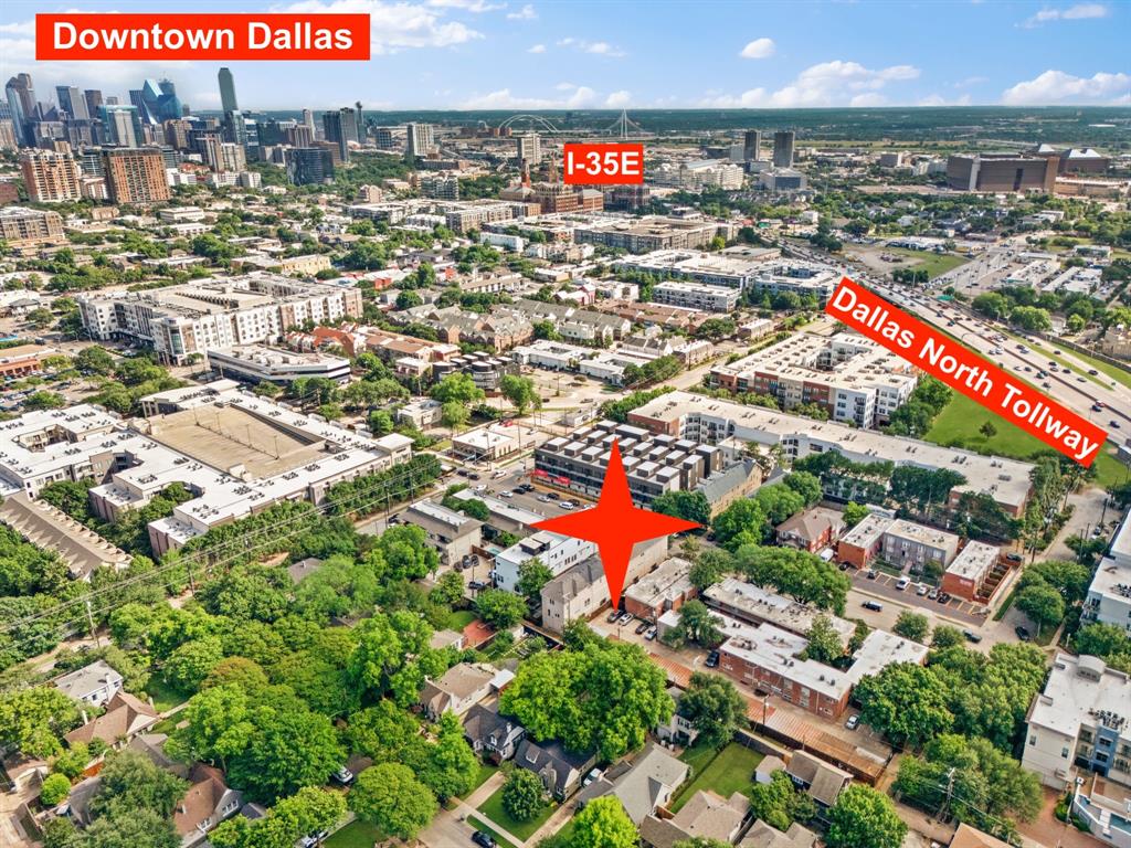 Ideally positioned in one of Dallas’s most desirable locations, this exceptional three-story townhome lives large with a spacious, light-filled layout and the rare advantage of no HOA dues or restrictions, making it both a truly rare find and an incredible value. Offering nearly 2,500 square feet of beautifully curated living space, the residence begins with a convenient first-floor guest bedroom with access to a full bath, along with an oversized two-car garage. The second level showcases a dream chef’s kitchen with ample counter and cabinet space that opens seamlessly to the spacious living and dining areas, creating an inviting setting for both everyday living and effortless entertaining. In addition to the main living spaces, a separate flex room offers endless versatility as a home office, library or playroom depending on your lifestyle needs, while a convenient half bath adds everyday functionality. Upstairs serves as a true retreat, featuring the luxurious primary suite with a spa-inspired bath compete with an oversized shower, and large walk-in closet, along with a secondary living area offering access to a private balcony for added flexibility and charm. Gorgeous architectural details throughout - from extensive millwork, elegant arches, and custom built-ins to rich hardwood flooring, soaring ceilings, and an abundance of windows that flood the space with natural light. Unbeatable heart-of-Oak Lawn location with walkable access to grocery stores, shops, and restaurants. You are just minutes from the Katy Trail, Whole Foods, Craddock Park, Dallas Love Field, and the Medical and Design Districts. Quick access to the Dallas North Tollway, along with nearby connections to US-75 and I-35, places Downtown Dallas and virtually anywhere else in the Metroplex within easy reach.