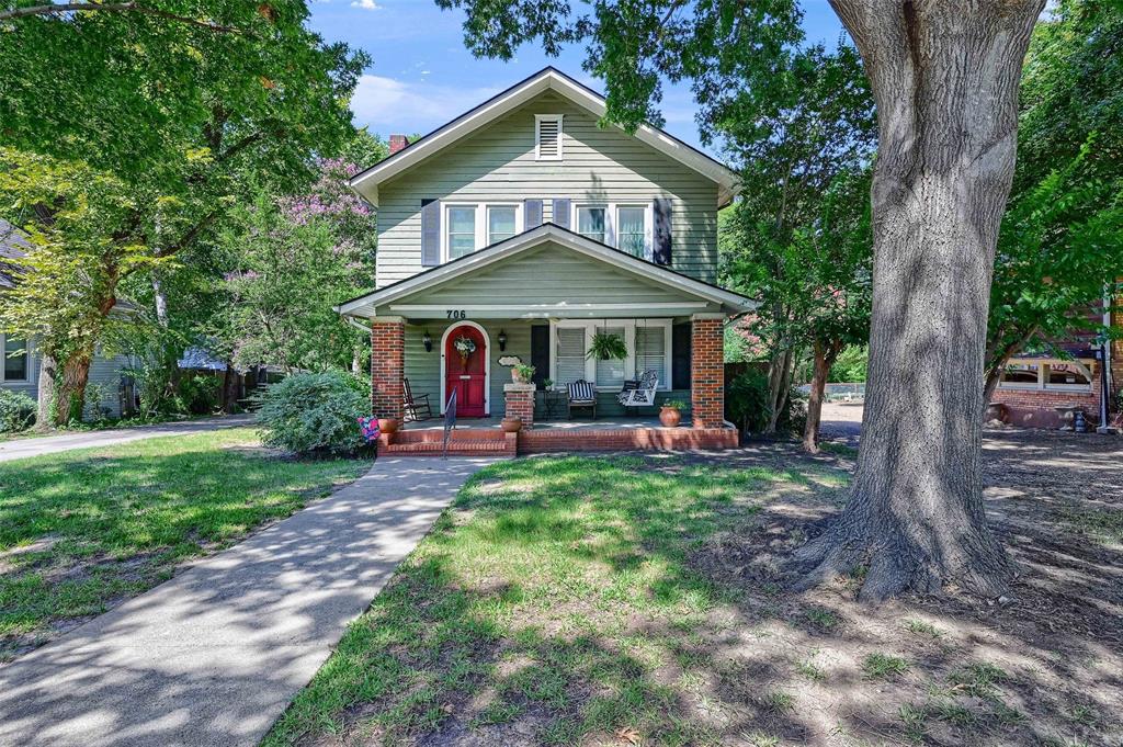 Charming Craftsman with Timeless Character in the Heart of Sherman! This home has not been on the market in over 20 years!!...Don't miss the opportunity to make it yours!!
Welcome to 706 N Woods Street, where classic charm meets everyday comfort. This beautifully preserved two-story Craftsman-style home immediately captures your attention with its inviting covered front porch, striking red front door, and mature shade trees that create a peaceful, established setting.
Inside, you’ll find warm hardwood floors, abundant natural light, and a spacious living area perfect for relaxing or entertaining. The home’s character shines through in its architectural details, while the layout offers flexibility for modern living. Large windows throughout bring in soft natural light, enhancing the home’s cozy yet open feel. Your master suite features an over-sized sitting area perfect for reading or watching your favorite show. The welcoming front porch is ideal for morning coffee or evening unwinding, while the generous yard provides space for outdoor enjoyment, gardening, or future possibilities. Surrounded by mature trees, the property offers both privacy and charm rarely found at this price point.
Located just minutes from downtown Sherman, shopping, dining, and local conveniences, this home blends historic appeal with a highly accessible location. If you’ve been searching for character, warmth, and a true sense of home—this is it.