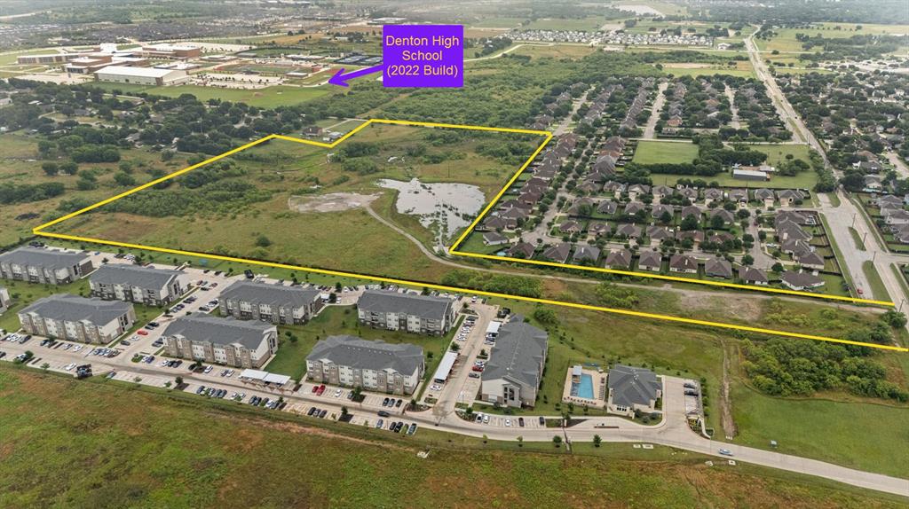 RARE OPPORTUNITY: 27.257-acre property located within the City of Denton, zoned R-2 – Residential Development District. 
There is approximately 110 feet of frontage along the north line of W Windsor Drive and approximately 700 feet of frontage along the west line of Westgate Drive.