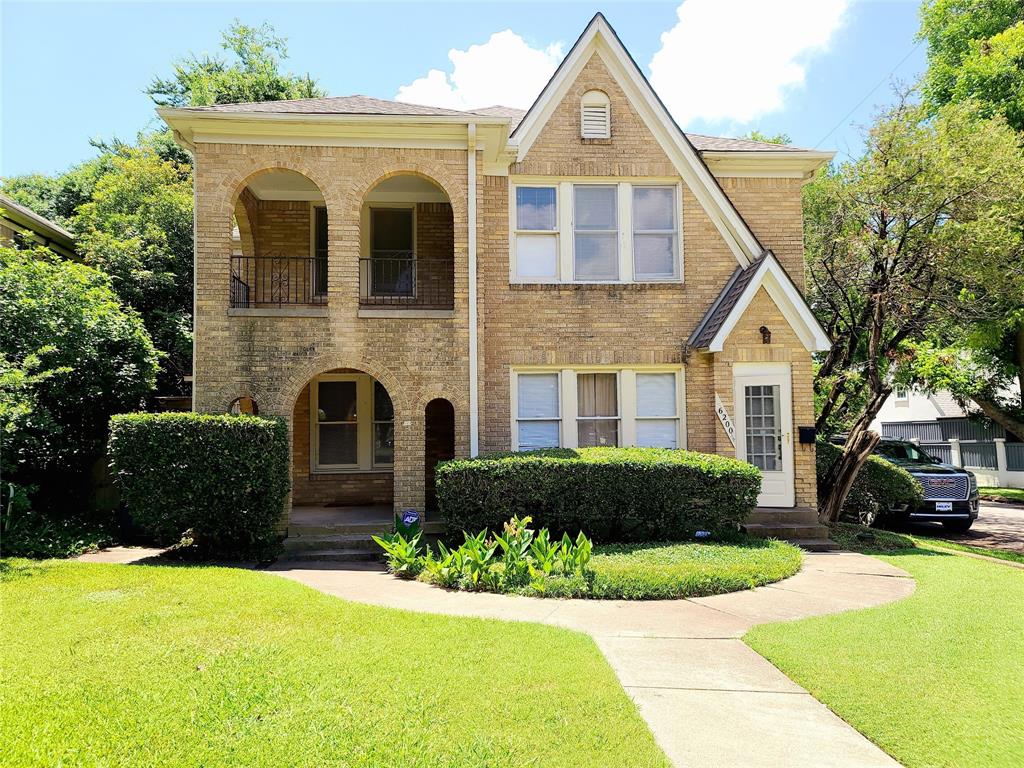 Excellent investment or redevelopment opportunity in the heart of Lakewood Heights. This 1930s two-story Tudor duplex sits on a 50x150 lot and includes two duplex units, 6200 and 6202 Goliad, plus a detached rear ADU - garage apartment.
Each duplex unit features 2 bedrooms and 1 bathroom with central heat and air, hardwood floors, a decorative fireplace, wet bar, fenced yard space, and kitchen appliances including a refrigerator, gas range, and stack washer-dryer. The detached garage is for storage only.
The rear ADU offers a cozy 1-bedroom, 1-bath layout with living area, kitchen, breakfast nook, hardwood floors, Corian countertops, tile backsplash, gas stove, refrigerator, dishwasher, window air unit, central heat, fenced yard, and shared driveway parking.
Located in a highly desirable East Dallas location convenient to Lakewood, Greenville Avenue, White Rock Lake, shopping, dining, and entertainment. Whether you are looking to add to your rental portfolio, owner-occupy with income potential, or explore a future building site, this property offers flexibility, character, and prime location.