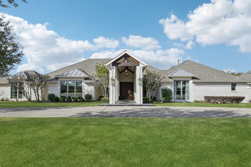 Stunning, single-story home situated on an expansive 140 x 165 lot in Netherland Estates. Extensively renovated in 2021 by Hawkins-Welwood, this home boasts an open-concept floor plan w designer finishes throughout. Off the spacious foyer (8 x 26) is a formal living rm, w 12 ft ceiling, a gas fireplace, and glass-enclosed built-ins, all overlooking the sparkling pool and sprawling backyard oasis. The thoughtfully designed chef's kit features a large island; KitchenAid built-in refrigerator-freezer, six-burner gas cooktop w griddle, 2 ovens, warming drawer; Bosch dishwasher; walk-in pantry; wine cooler; and abundant storage. There is an addl Bosch dishwasher in the adjacent wet bar.  The kit is open to both the breakfast rm, w built-ins and direct access to the side yard with patio and pergola, and to the family rm w electric fireplace and built-ins. The light and bright dining rm is at the front of the home and is adjacent to the kit. The primary BR is tucked away at the rear of the home, has views of the backyard, and offers a spacious sitting area and fireplace. Inside the primary BA there are dual vanity areas, separated by a frameless glass shower; dual water closets; and 2 walk-in closets. There are 3 secondary BRs – two w walk-in closets share a Jack and Jill BA, while the third has 2 closets and a full BA. This well-laid out home also has a private office and a utility rm w built-ins, a sink, a convenient closet plus rm for a full-size refrigerator. Outside, the backyard is an entertainer's dream w a pool, multiple covered sitting areas, a wood-burning fireplace, TV, and a beverage refrigerator. Located just one block from Netherland Park w easy access to the Toll Road and Preston Royal shopping and dining. Two-car garage w workshop-closet and storage closet. 2021 improvements include whole-home wiring for sound and security systems (wiring only); Kolbe windows and doors; electrical, plumbing, HVAC, and pool equipment; sheetrock; insulation; and comp roof.