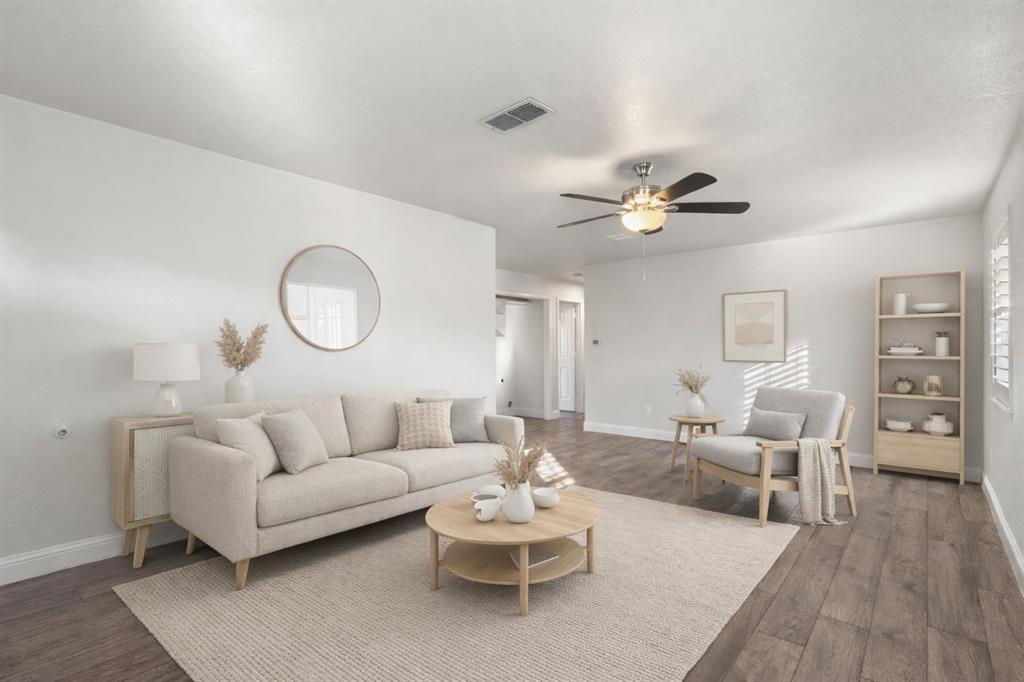 Welcome to this beautifully updated home! Remodeled in 2021, this home seamlessly blends comfort, style, and modern convenience. The open, bright layout is enhanced by plantation shutters throughout, creating a welcoming atmosphere for family and friends. The kitchen and bathrooms feature elegant quartz countertops, while the primary suite boasts a sleek glass walk-in shower. Enjoy the added storage shed installed in 2022, a coved carport, and the peace of mind that comes with updated plumbing in 2024. Nestled close to Chaparral Trail and just minutes from the charm of historic downtown Farmersville, this home offers both a tranquil retreat and excellent investment potential. Ideal for anyone seeking a stylish, move-in-ready property with thoughtful upgrades and strong rental appeal. Don’t miss the opportunity to make this meticulously maintained home yours!