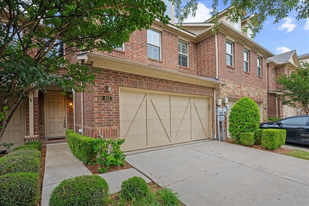 Welcome to 424 Hunt Drive in the heart of Lewisville, TX 75067—where luxury living meets comfort and convenience in one beautifully maintained residence. This stunning home showcases ELEGANT DARK WOOD FLOORS, RICH DARK CABINETRY, GRANITE COUNTERTOPS, STAINLESS STEEL APPLIANCES, and STYLISH FINISHES THROUGHOUT, creating a sophisticated yet warm atmosphere you’ll love coming home to.

The thoughtfully designed floor plan offers an open and inviting living space enhanced by recessed lighting, abundant natural light, and custom plantation shutters that highlight every detail of the home. The spacious kitchen flows seamlessly into the dining and living areas, making it ideal for both everyday living and entertaining guests.

Upstairs, you’ll find generously sized bedrooms thoughtfully positioned for privacy and functionality. The primary suite serves as a private retreat with plenty of space to unwind, while the additional bedrooms offer flexibility for family, guests, or a home office. The conveniently located upstairs laundry room adds ease and efficiency to daily living. WASHER, DRYER, AND REFRIGERATOR ARE INCLUDED, making this home truly move-in ready.

Located in a HIGHLY DESIRABLE AREA with QUICK ACCESS TO SHOPPING, DINING, ENTERTAINMENT, AND MAJOR HIGHWAYS, this home delivers the perfect combination of style, location, and value. Don’t miss your opportunity to own this beautifully updated home in one of Lewisville’s most convenient locations!