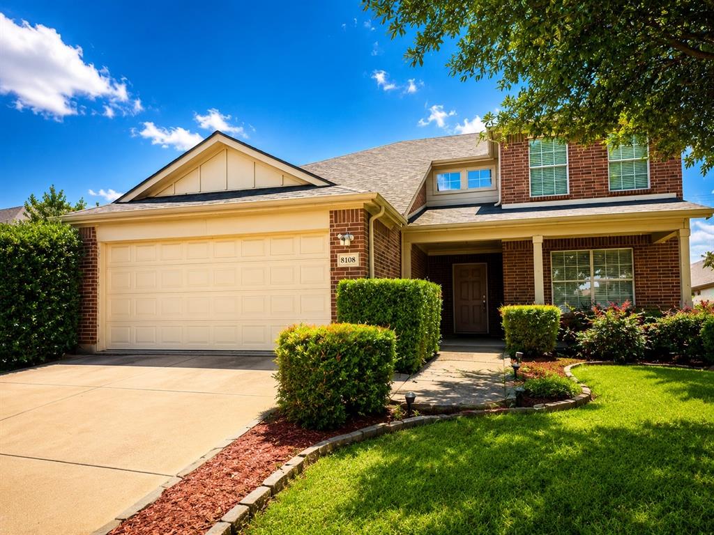 READY NOW! Welcome home to this stunning two-story home nestled in the highly sought-after La Frontera Addition and zoned to Mansfield ISD! Freshly updated with brand-new carpet and modern neutral paint, this spacious home offers a versatile floor plan designed for today's lifestyle. Just off the entry, you'll find an elegant formal dining room that also makes an ideal home office or flex space. The gourmet kitchen is sure to impress with granite countertops, stainless steel appliances, abundant cabinet and countertop space, and a cozy breakfast nook overlooking the living area. The private downstairs primary suite provides the perfect retreat, featuring dual vanities, a relaxing garden tub, separate walk-in shower, and an oversized walk-in closet. A convenient powder bath completes the first floor. Upstairs, you'll discover three generously sized secondary bedrooms, a full bathroom, and an expansive game room that's perfect for a media room, pool table, home gym, or second living area. Step outside to your private fenced backyard, ideal for weekend barbecues and outdoor entertaining. Enjoy being just a short walk to the community pool and park, with easy access to major highways, shopping, dining, and entertainment. This exceptional home truly offers the perfect combination of space, comfort, and location—schedule your tour today!