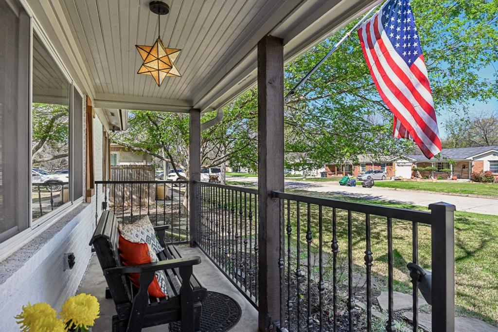 Discover this stylish mid-century home on a large corner lot shaded by a magnificent Bur Oak that creates a beautiful canopy over the property. An electric privacy gate welcomes you to a backyard designed for relaxing and entertaining, featuring a pool, campfire pit, and space for BBQs. Inside, the 2-bedroom, 2-bath layout offers hardwood floors, fresh paint, updated light fixtures, and living room built-ins that add charm and functionality. The spacious primary suite includes a walk-in closet and an ensuite bath with double sinks. Recent improvements include updated tiling, new toilets, drywall repairs, new exterior paint, and pool updates including a new liner, stained pool decking, and fencing. Located just minutes from Melva Campbell Park and enjoy easy access to the lifestyle and dining along Camp Bowie Blvd, only 5 minutes from the Kimbell Art Museum and 10 minutes from the Fort Worth Stockyards and Sundance Square.