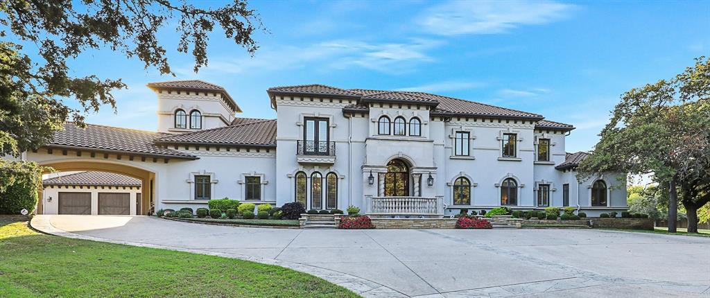 **Back on Market**Welcome home to one of Southlake's Premiere Iconic Estates nestled on a heavily-treed and lushly-landscaped 5 acre property! This Grand Manor has it all, offering a fully-updated estate home, combined with the best of country living, all right in the heart of Southlake! The private gate opens for you to meander to the impressive front entry, with exquisite cast stone work & elegant fountain. You are wowed from the first moment with 12' iron & glass door, gorgeous entry with marble flooring + sweeping stairway!  This Estate was updated throughout with elegant designer selections and luxurious finishes including new flooring, fresh paint, lighting, plumbing and hardware fixtures!  Spacious open-concept Chef's Kitchen including quartzite waterfall counters, open Prep pantry with serve wet bar, all leading into large Family room with extensive millwork, roaring fireplace, and views to the outside dream oasis. Guests will enjoy the large Media-Screening room and decked out Game-Entertaining Room with serve bar featuring a draft dispenser, beverage fridge and sink.  Retreat from the day to the spacious Primary Suite, complete with sitting area, over-sized updated bathroom, plus 2 large closets. Two additional Bedroom suites with sitting areas & private baths are also downstairs.  Upstairs features 3 additional Bedroom suites, impressive Executive Study with balcony overlooking the backyard oasis, Craft Room and a Game-Play Room. Full-court indoor Basketball  with potential to be redesigned for Pickleball GYM with storage room and bathroom located separately. Your dream for country living right in the center of Southlake is fulfilled on this spacious acreage, complete with a stunning pool with fun slide, spa, covered and screen-enclosed outdoor living area with fireplace and built-in grill, plus fully-stocked pond with sparkling fountain. Large vegetable garden along with Greenhouse, Water Well, fruit trees + a working Chicken Coop.