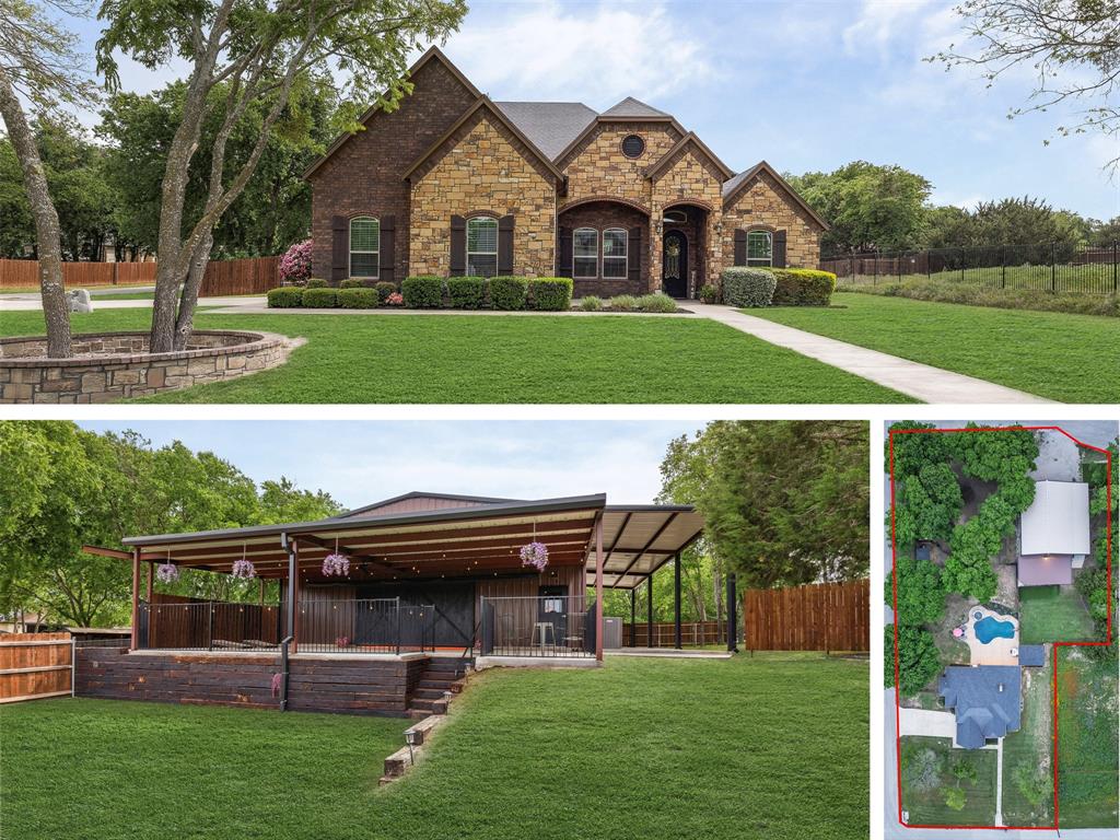 Multi-Generational Living at Its Finest – Luxury, & Privacy on Over an Acre. Priced competitively, this exceptional estate offers a rare combination of a luxury residence, resort-style outdoor living, and a fully equipped climate-controlled shop on more than one acre with no HOA. 
The main residence offers 3,524 square feet of beautifully appointed living space, featuring three bedrooms, three-and-a-half baths, a spacious open-concept gathering area, a gourmet kitchen with premium Monogram appliances and an oversized island that naturally becomes the heart of family gatherings. A dedicated media room creates the perfect space for movie nights, celebrations, and family traditions.
One of the home’s standout features is the expansive upstairs flex suite, complete with a full bath and bar. Offering exceptional versatility, this space can function as a game room, home gym, media room, guest retreat, or multi-generational living area. Thoughtfully positioned above the main living areas, it provides privacy and flexibility while remaining seamlessly connected to the home.
Outside, the impressive 60x40 climate-controlled shop features its own office, restroom, covered patio, separate entrance, RV hookups, and dedicated parking. Whether used as a home business headquarters, hobby space, home gym, or gathering place for family events, it offers remarkable flexibility.
The resort-style backyard includes a sparkling pool and spa, outdoor kitchen, covered living area, fireplace, and television—perfect for holidays, reunions, and everyday enjoyment.
Additional features include two private wells, two septic systems, RV accommodations, a fenced yard with dog run, paddock area, and abundant room for pets, recreation, and future expansion.
This is more than a home—it’s a private family compound built for multiple generations to live, work, gather, and thrive together while enjoying the space and freedom of country living with convenient access to Fort Worth and DFW Airport.