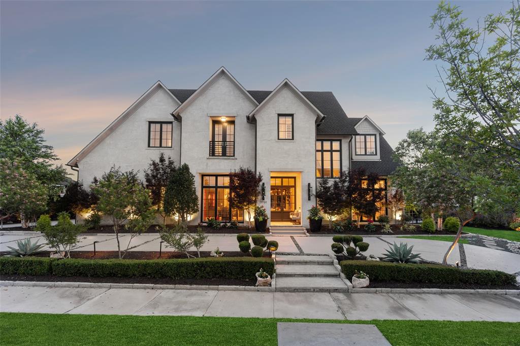 Dallas’ Fusch Architects brings a modern contemporary French design to life in this luxury custom home in the prestigious gated community of Newman Village. This masterfully designed, open concept brings the outside in to capture timeless beauty & serene yet functional elegance of this one-of-a-kind home. Completed in 2016 w an abundance of light boasts 6 bdrms, 8 baths, study, formal dining, office, media & guest down. Expansive gourmet kitchen equipped w commercial-grade SS appliances, gas cooktop, oversized island & abundance of cabinets. Primary suite w fireplace; bath features heated marble floors, jetted tub, separate vanities, oversized dual-head shower & spacious custom closet. Game room, flex space w floor-to-ceiling storage, balcony w swing, 4 bdrm plus 3.1 baths upstairs. Private backyard oasis has multiple areas to entertain w fireplace, outdoor kitchen, pool+spa w water feature, turfed yard, temperature-controlled playhouse & private trellis sitting area w linear firepit.