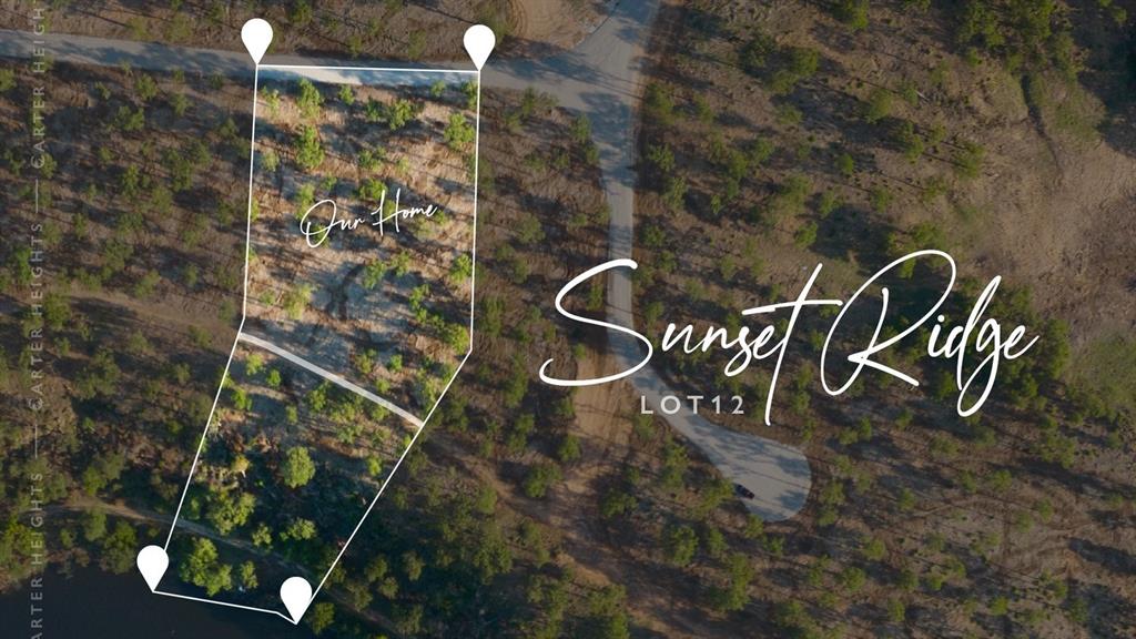 Soak in the sunset from Lot 12 aka Sunset Ridge, with its sweeping view of the lake, plentiful oak trees, and rocky bluffs with deep water access.

Located on Lake Amon Carter near Bowie Texas, Carter Heights is a lakefront community offering a limited number of build-to-suit lots. All properties offer either dock-able direct property lake access or convenient access to public dock facilities. Enjoy a serene setting with small-town feel near a golf club – an ideal place to build the lake home you’ve always dreamed of owning. Whether this is your getaway or your year-round home, you’ll love living the lake life in Carter Heights. WATER AND ELECTRICITY AVAILABLE!!