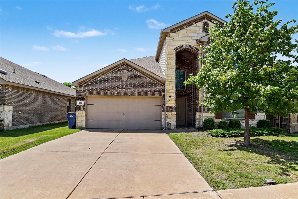 Spacious five-bedroom, four-bathroom move-in-ready home complete with a dedicated home office, located in the highly desirable master-planned community of Chamberlain Crossing in Fate. This residence features an exceptionally functional layout thoughtfully designed for modern living. Near the front entrance, a private guest bedroom and adjacent office provide the perfect, quiet setup for remote work. The heart of the home opens into a light and bright open-concept living room and kitchen, centered around a cozy fireplace and bathed in natural light.
The primary suite serves as a private retreat, featuring a large walk-in closet and an en suite bathroom equipped with dual sinks, a standing shower, and a relaxing garden tub. Upstairs, a versatile bonus flex space awaits, offering the perfect footprint for a secondary living area, game room, or media space alongside the remaining secondary bedrooms.
Outside, enjoy a low-maintenance backyard—perfect for relaxing or entertaining. Residents of Chamberlain Crossing enjoy a vibrant community atmosphere with amenities such as a neighborhood pool, soccer fields, playground, and scenic walking trails. Schedule your showings today!