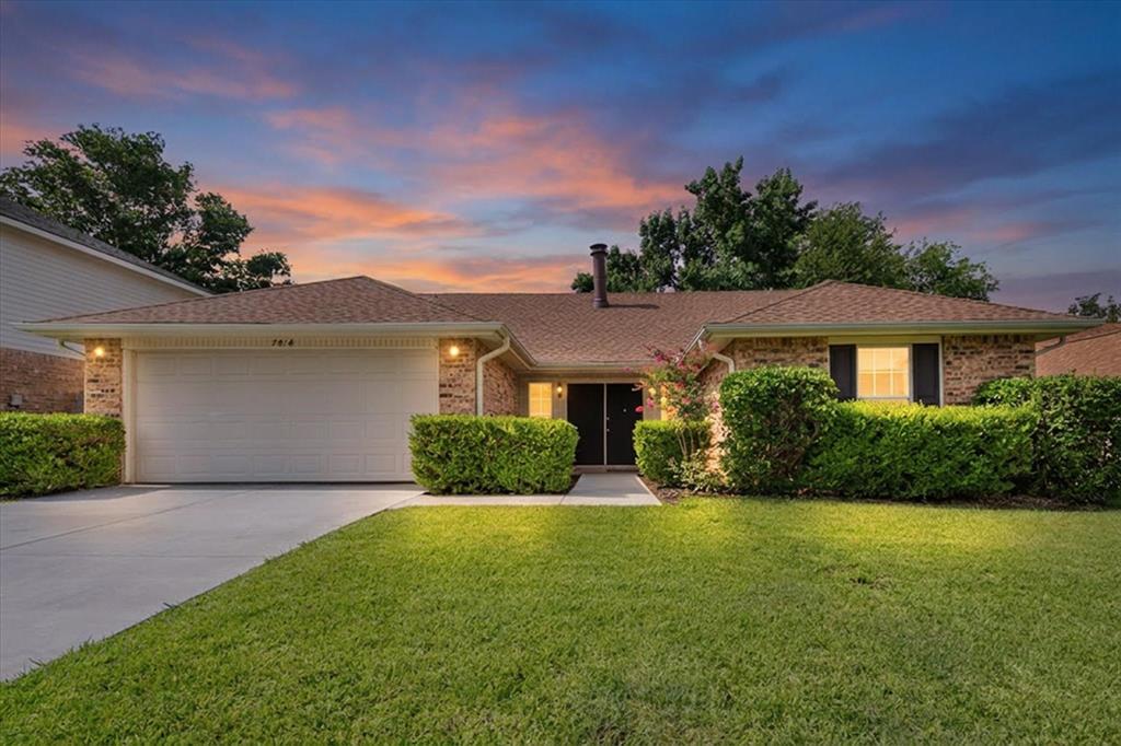 Open House Sat 1-3pm. Looking for an updated, move-in ready home in the Martin High School area? This is the one. This well-maintained, one-owner home welcomes you with double front doors, a warm and inviting foyer, and brand-new LVP flooring. The light-filled family room features a vaulted ceiling with beam, a cozy fireplace, and views of the beautiful backyard through the patio doors. The family room opens to a fully updated kitchen with new white cabinets, quartz countertops, stainless steel appliances, and plenty of workspace and storage for the family chef. The spacious dining area is elevated by grasscloth-covered walls, adding warmth and elegance, with additional seating available at the peninsula. The split-bedroom layout offers privacy and comfort. The primary suite is filled with natural light and features a Hollywood bath with dual sinks, quartz countertop, new white cabinets, and a coveted knee space perfect for hair or makeup prep. The shower and toilet are tucked into a separate room, and two separate closets complete the space. Across the family room, two additional bedrooms and a full bath provide plenty of room for family, guests, or a home office. Step outside to a large custom composite deck with built-in seating, creating the perfect spot for morning coffee, evening unwinding, or weekend  entertaining. The spacious backyard is framed by trees along the back, offering a peaceful and inviting outdoor retreat. Located in the desirable Martin High School area, this home offers convenient access to Green Oaks Boulevard, I-20, and Highway 287, with shopping, dining, and entertainment just minutes away. Outdoor enthusiasts will love nearby Lake Arlington and Cliff Nelson Park, featuring 15 acres of trails, ponds, playgrounds, sports courts, and open green space. Ask to see the recent pre-listing inspection report.