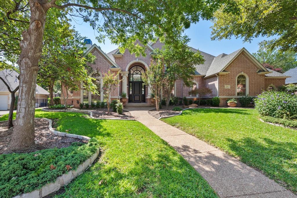 Exceptional Price Reduction on this beautiful greenbelt home in the Guarded and Gated Monticello Estates of Southlake. Nestled on a serene lot surrounded by mature trees, this home offers privacy, breathtaking views, and direct backyard access to community walking trails, pickleball, tennis, and basketball courts. Inside, soaring two-story ceilings, formal living and dining areas, an executive study, and a recently updated kitchen with a large island create an ideal space for any gathering. The breakfast and family rooms open to the kitchen, offering ample room for relaxation or entertaining with views to the backyard. The main level features a spacious primary suite and a private wing for a secondary bedroom, while upstairs includes three more bedrooms, a game room, bonus space for TV or exercise, and a dedicated space for a media room. Outside, enjoy a private backyard with a sparkling pool and spa. Don’t miss your chance to view this stunning retreat!