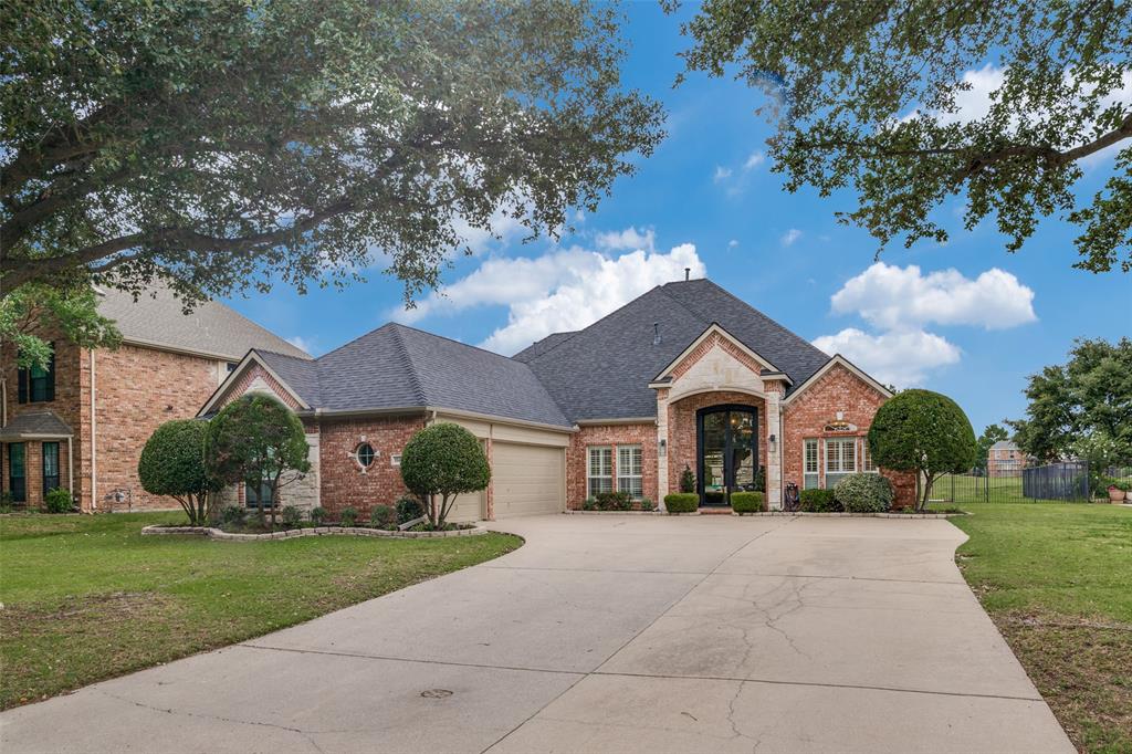 Beautifully updated 4-bedroom, 3.5-bath home on a premium golf course lot in gated Broadmoor Estates. You are greeted by newly added 9-foot iron double doors that create a stunning first impression. This 1.5-story home offers modern updates throughout, spacious living areas, plantation shutters, and a full 3-car garage. The kitchen features a modern gas cooktop and updated finishes, perfect for everyday cooking and entertaining. The covered patio is a great spot for entertaining or simply relaxing while taking in the golf course views. Enjoy the community pool, tennis courts, playground, and splash park in this highly desirable community.