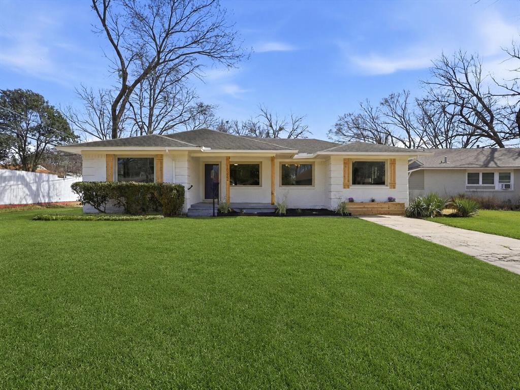 OWNER FINANCING AVAILABLE WITH 20% DOWN. ITIN FINANCING AVAILABLE AS WELL! Beautifully updated 4-bedroom, 2-bath home offering 1,414 square feet of well-designed living space. Recent improvements include fresh interior paint, refinished original hardwood floors, and new LVP tile flooring, creating a clean and modern feel throughout. Foundation work was done with transferrable warranty, new electrical box, exterior brick painted. The functional floor plan features bright living areas with abundant natural light and seamless flow into the kitchen and dining spaces, ideal for everyday living and entertaining. The kitchen offers ample cabinet storage and a practical layout. All four bedrooms are generously sized, providing flexibility for family living, guests, or home office use. Both bathrooms are well appointed and complement the home’s recent updates. Exterior features include a large backyard with a newly constructed wood deck, perfect for outdoor enjoyment. A detached two-car garage offers convenient parking and additional storage. Located in an established Dallas neighborhood with easy access to shopping, dining, and major thoroughfares. Move-in ready.