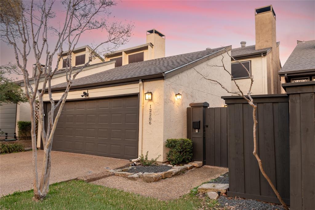 Welcome to 12206 Wightman Place in Dallas, nestled in the Patio Homes of Chimney Hill. This well-established, thoughtfully curated community is centrally located with quick access to Hwy 635, yet surrounded by mature trees and quiet streets that make it feel removed from the bustle of North Dallas. The home features abundant natural light, updated finishes, and approximately $80K in upgrades. Flexible living spaces include two living areas, a bonus space, split bedrooms, and multiple patios. A two-story living room ceiling enhances the sense of space while maintaining a warm, comfortable feel throughout. The oversized upstairs loft is ideal for a work-from-home office or additional living space. Recent updates include new upstairs flooring, approximately $50K in electrical improvements, a new roof, and new hot water heater. Please note: the Patio Homes of Chimney Hill are single-family unattached homes and do not share walls with neighboring properties.