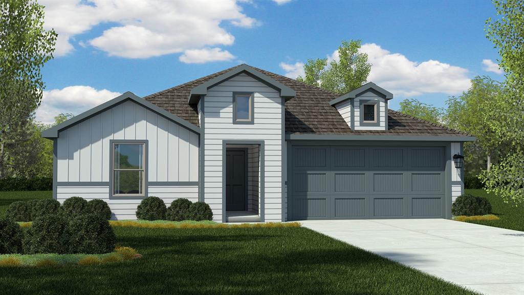 Welcome to D.R. Horton's Fabulous new community of Dry Creek in Bridgeport and Bridgeport ISD!! The Justin elevation-Y floorplan, has a quick estimated Summer completion! This is single story home has approx 1,827 sq. ft, of fabulous living space, offering 4 bedrooms and 2 baths. This home features a long entryway leading into the open-concept kitchen, dining, and living space.  The kitchen overlooks the living room and features quarz countertops, stainless steel appliances with gas cooking range, a large kitchen island, and a corner walk-in pantry. With the three secondary bedrooms at the front of the home, the main bedroom is located at the back of the home, just off the living room. The private main bedroom features an en-suite bathroom complete with a huge walk in closet and large walk-in shower. The Justin comes with a covered rear patio giving view to the professionally irrigated and landscaped yard. Additional features include: tankless water heater; Luxury vinyl flooring at Entry, Hallways (per plan), Kitchen-Breakfast, Living Room, Utility and Bathrooms; and, full yard sod, landscaping and irrigation. The Justin includes our America's Smart home base package. Using one central hub that talks to all the devices in your home, you can control the lights, thermostat and locks, all from your cellular device Situated conveniently near Highway 380, Dry Creek provides easy access to key roads, making it ideal for commuting and exploring the surrounding areas.