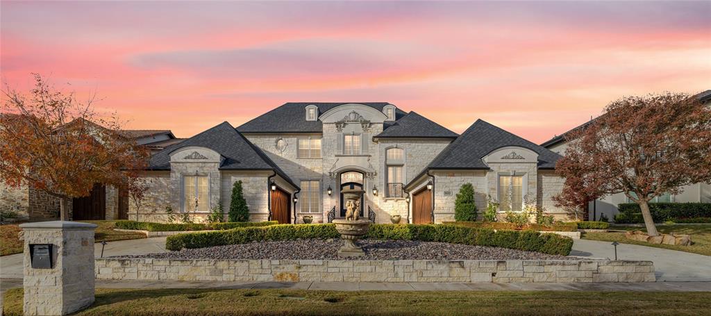 ***H&B by 5:00 PM Monday, January 13th***Nestled behind the gates of the Distinguished Stonebriar Country Club Estates, this French Country Beauty on Golf Course Shines in its Own Light! Well Appointed Details, Quality & Fantastic Floorplan w Generous Spaces & 4 Car Garage. Greeted w Soaring Ceilings, Loads of Natural Light, Ornate Iron Spindle Staircase & Wine Cellar doubles as Safe Room. Secluded Owners Retreat w Sitting Area, Gym & Ensuite Spa Like Bath...Jetted Tub, Walkin Shower w Dual Heads & Body Sprays...as well as H&H Custom Closets w Builtins. Gourmet Kitchen features 6 Burner Gas Cooktop, Double Ovens, Dual Sinks & Ample Counter & Cabinet Space w Large Breakfast Bar. Upstairs offers 2 Generous Size Secondary Bedrooms w Ensuite Baths, Gameroom w Full Bar & Card Room. Resort Style living w Expansive Outdoor Areas...Outdoor Living Area w Fireplace, Outdoor Kitchen, Covered Patio, Cabana Area, Sparkling Pool & Spa, as well as Balcony w Fireplace & Lovely Views of Stonebriar Golf Course...all that's Perfect for Entertaining Year Round. In the Heart of it all w Stonebriar Country Club, PGA courses, Legacy Entertainment Shopping & Dining all within Close Proximity! This Property Will Not Disappoint!