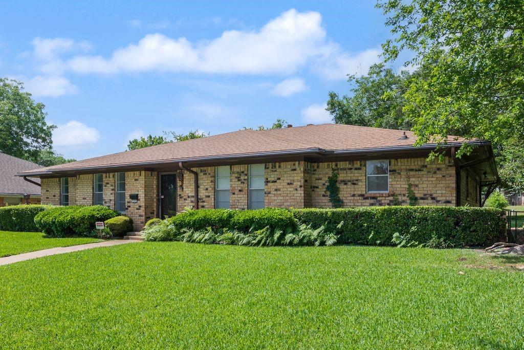 Lovely home with lots of updates. Luxury Vinyl throughout the home with combination living area and formal dining area with built-ins. Kitchen designed for that special cook with updated double oven, dishwasher, stove top, and oversized sink August '25. Fresh paint was done thru out the home. Bathrooms have some updating with fixtures replaced August '25. Home has rain guard gutters, sprinkler system. The yard has trees galore and is located near a park for afternoon walking or picnics. Built ins throughout the home and rich wood cabinetry. Sprinkler system to make yard maintenance easy. Home is ready for new owner and a pleasure to show.