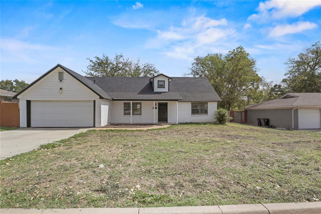 Come see this newly updated property with an open layout and enough space for the whole family. The remodeled kitchen features granite counters and a new stainless dishwasher and electric range. The master suite sits downstairs with the remaining two bedrooms and bathroom upstairs. Oversized lot with a large backyard to soak in the sun on these beautiful fall days. A stones throw from the Hulen corridor and Fort Worth with easy access to I20 and 35W