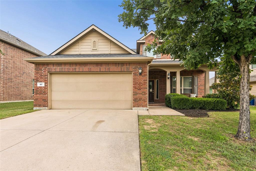 Peach Season Has Never Looked This Good
Some addresses are just meant to be. Welcome to 417 Peach Lane, where a ripe-for-the-picking opportunity awaits in one of Burleson's most established and welcoming neighborhoods.
Tucked into Mistletoe Hill, this 4-bedroom, 3.1-bathroom home offers 2,665 square feet of thoughtfully designed living space that works as hard as your family does. The main floor sets the tone with rich wood laminate floors, an open floor plan anchored by a gas fireplace, granite countertops, a dedicated home office, and a private primary suite, giving you the ease of single-level living where it matters most. A new range hood and pull-out cabinet keep the kitchen as functional as it is inviting.
Head upstairs and find room for everyone: three additional bedrooms with generous closets, two full baths, a media room wired for movie nights, and a second living area that gives the kids their own place to land. Step out back and you will understand why the sellers never wanted to leave. The covered back patio frames a clear-night view of the Fort Worth skyline, and on the Fourth of July, fireworks light up the horizon in every direction. It is the kind of backyard moment you cannot put a price on.
The big-ticket items are already handled: new roof and gutters (2023), a freezing cold HVAC, two water heaters, fresh interior paint throughout, and energy-efficient construction with a radiant barrier. Covered front and back porches, 2-car garage, wood privacy fence, and a sprinkler system round out the exterior.
Community pool, park, and playground included. Low $27 a month HOA. Judy Hajek Elementary just 0.4 miles away. The season is short. Do not miss it.