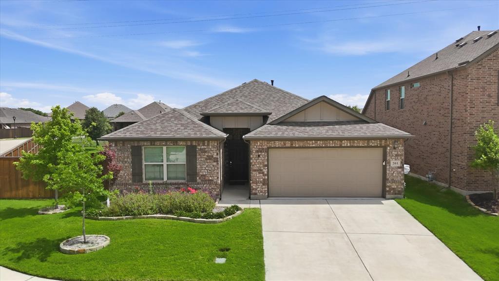 Welcome to this meticulously maintained 4-bedroom, 2-bath home offering the perfect combination of style, space, and functionality! Fresh interior paint and beautiful hard-surface flooring throughout create a modern, move-in-ready feel. The heart of the home is the open-concept living area, where a spacious kitchen featuring a large granite island flows seamlessly into the family room—perfect for entertaining family and friends. Situated on an oversized corner lot, this property offers exceptional outdoor living and thoughtful improvements. In May 2024, the backyard was expanded by moving the rear fence forward, creating even more usable yard space. The yard was also professionally resodded and a French drain installed for enhanced drainage and long-term maintenance. Completing the backyard is an impressive 8' x 16' insulated storage building, added in 2025, featuring electricity and windows—ideal as a workshop, hobby space, home gym, or additional storage. Inside, you'll also appreciate the huge walk-in storage closet, providing room for everything you need. Designed with privacy in mind, the thoughtfully arranged floor plan places the primary suite away from the three secondary bedrooms. A versatile second living area offers endless possibilities and can easily serve as a game room, home office, playroom, or formal dining space. Additional upgrades include under-eave Gemstone LED lighting that adds year-round curb appeal and customizable exterior lighting. For added peace of mind, the home is equipped with a security system featuring a Ring doorbell and security cameras, all of which convey with the home. Located in the sought-after Creekwood community, residents enjoy outstanding neighborhood amenities including a community pool, scenic jogging trails around a peaceful pond, a playground, and a basketball court. Conveniently located near shopping, dining, and major commuting routes, this exceptional, move-in-ready home truly has it all!
