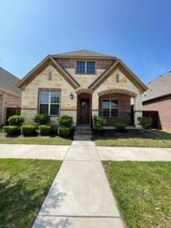 Ideally-located, this home is zoned to exemplary Frisco ISD, has easy access to the DNT, is walking distance to a park and near shopping & dining. Features engineered hardwood floors throughout (except wet areas which are tile), an open concept lay-out, granite counter-tops, vaulted ceilings and a tankless water heater. There's a small side yard with a covered patio to enjoy your morning coffee. The first-floor master suite is split from the other bedrooms for privacy. There's a second bedroom on the main floor which could serve as an office. Upstairs is a large game room, 2 additional bedrooms and a full bath.