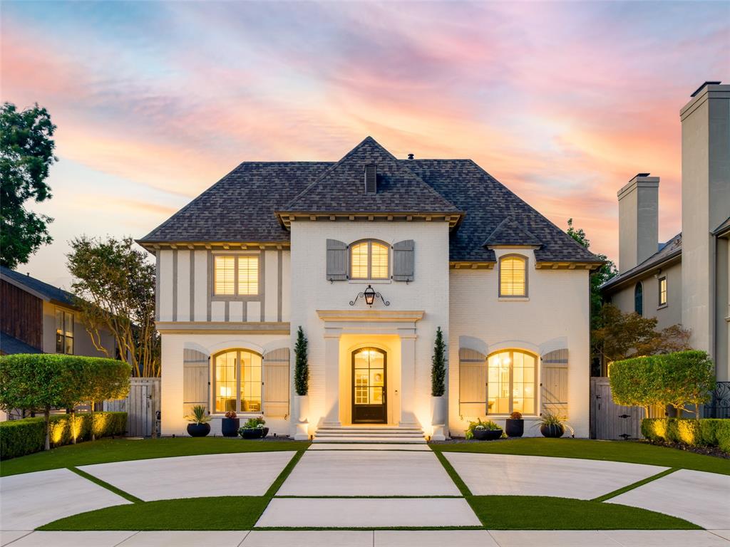 Discover luxury living at 3616 Haynie in University Park, built by Booth Brothers & designed by Fusch Architects. This remarkable 5BD, 6.2BA home spanning 6163 SF offers open floorplan, vaulted 10FT ceilings on 1st flr w exposed wood beams & hardwoods throughout. 1st flr feat formal living-study w French doors, formal dining, large den w gas FP & French doors opening to beautiful backyard. Chef's kitchen w marble countertops, center island, high-end applncs & brkfst rm w gas FP, private office, & wet bar w wine closet. 2 half baths & 2-car gar w electric gate. 2nd flr boasts primary suite & luxurious spa bath w oversized, custom, walk-in closet. 3 additional ensuite beds w walk-in closets, utility rm & game rm feat its own ensuite bath. The 3rd flr offers 5th ensuite bedroom. Step outside to backyard oasis feat covered patio w phantom screens, gas FP, built-in grill, heated pool & turfed lawn, creating the perfect setting for relaxation & outdoor enjoyment.