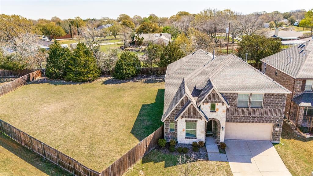 Beautiful 4 bedroom, 3 bath home in the highly sought after Prestwyck community zoned to Prosper ISD. This spacious layout offers a media room, game room, and functional mud room, along with a stylish wet bar or coffee bar perfect for entertaining. The eat in kitchen features stainless steel appliances, granite countertops, a gas range, and flows seamlessly into the living area with soaring ceilings and abundant natural light.

A second dining space adds flexibility for hosting or everyday living. Upstairs includes ensuite baths for two bedrooms, providing comfort and privacy. The oversized backyard is a blank canvas ready for a pool, play space, or outdoor retreat, complemented by a covered patio.

Ideally located within walking distance to the community pool, park, and scenic trails, this home blends space, function, and lifestyle in one of Prosper’s most desirable neighborhoods.