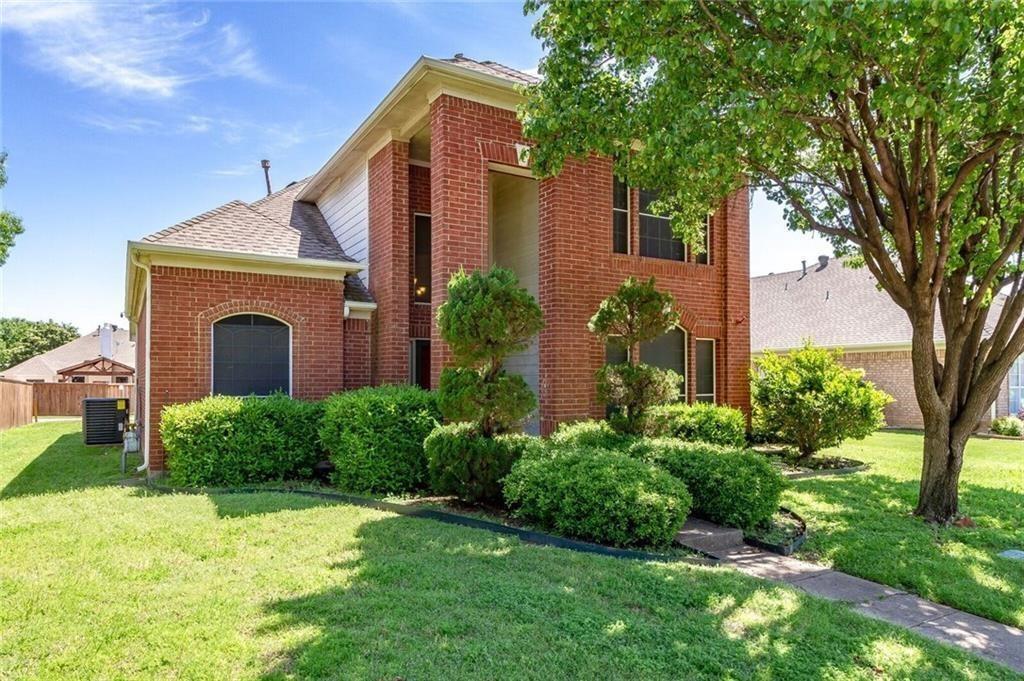 Wonderful floorplan inside of a well established neighborhood. Home has updates including brand new carpet and fresh paint throughout. Stainless steel appliances, refrigerator, and washer dryer included. New microwave is on order and will be installed asap. Formal living area inside front entry can be used as office, sitting room, home school learning area, or play area. Backyard features open patio and large grassy area. Master bedroom is upstairs and has a walk in closet with custom shelving, ensuite bathroom, separate sink areas, garden tub and separate walk in shower. All bedrooms have ceiling fans. Neighborhood is close to groceries, gas stations, home improvement stores, restaurants, and major roadways like I35 and Hwy 121. Centrally located to all of DFW for easy and efficient commutes. Professionally managed. Some photos are from a previous listing and show the home furnished for scale purposes. Home is currently unoccupied.