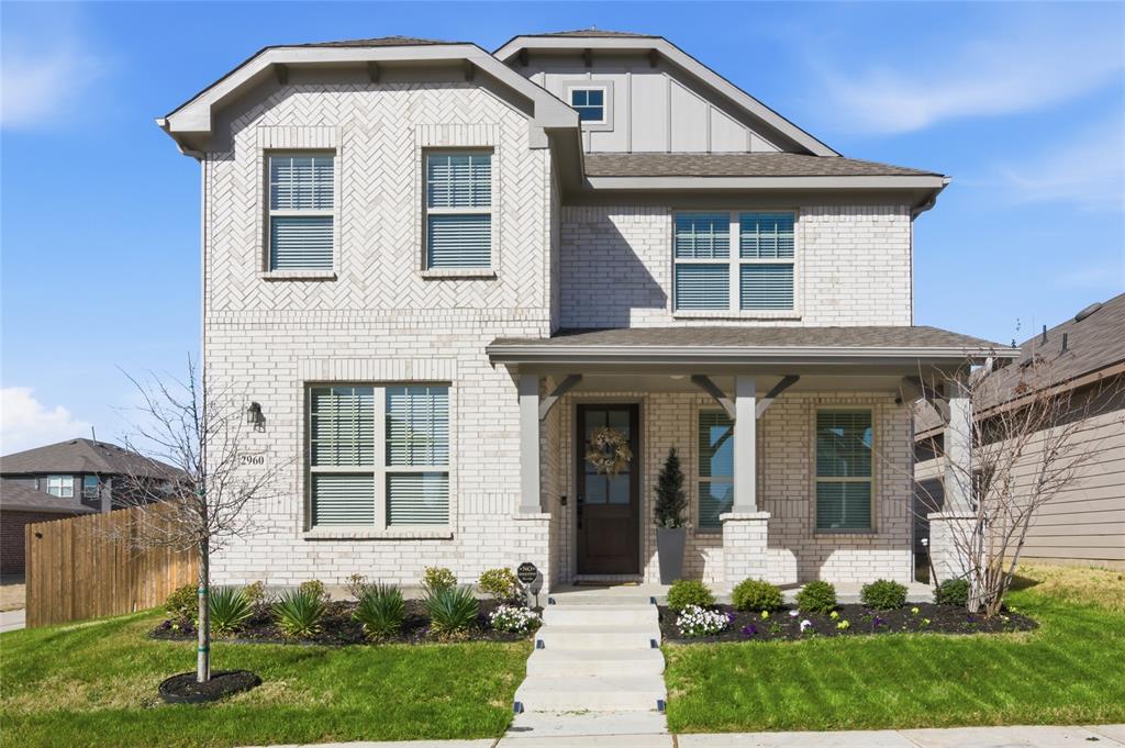 Welcome to 2960 Dixondale Drive, ideally situated in Fort Worth’s highly desirable Palmilla community. Positioned on a corner lot, this exceptional home offers outstanding curb appeal, highlighted by a charming covered front porch and over $61,000 in premium upgrades.
The first floor features stunning beveled glass front door, wood-look ceramic tile flooring throughout, creating a cohesive and elegant living space. Designed for both comfort and functionality, the layout includes a private office with glass doors, a formal dining room, a butler’s pantry, a powder bath, a spacious living area, and an oversized walk-in pantry. The beautifully appointed kitchen showcases upgraded quartz countertops, an enhanced backsplash and sink, upgraded lighting, and a premium gas range with microwave. A bright dining nook completes the heart of the home.
Upstairs, you’ll find an expansive game room, three generously sized secondary bedrooms, a full guest bath, a conveniently located laundry room, and abundant storage. The impressive primary suite offers a true retreat, featuring a separate garden tub and walk-in shower with half-wall and glass surround, a 90-inch dual-sink vanity with additional storage, and a spacious walk-in closet.
Residents of Palmilla enjoy community amenities including a playground, walking trails, and a dog park. Conveniently located near I-30, with easy access to shopping, dining, and downtown Fort Worth, this home offers the perfect blend of luxury, comfort, and location.