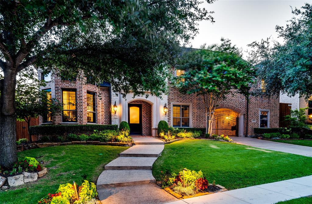 Don’t miss this Jeff Pfeifer custom built home in the heart of Frisco! You will love the fabulous outdoor living space featuring huge, covered veranda, newly remodeled custom pool, with custom stone finishes, fountains, water features, & custom screens. The floor plan is ideal for family & entertainment with its elegant dining room, overlooking the beautifully landscaped backyard pool & spa. Inviting gourmet kitchen w commercial gas range, subzero fridge, coffee bar & climate-controlled wine storage area among the many designer features of this home.  The living room has fireplace & walls of windows with views of the backyard paradise. The first-floor primary suite is serene with sitting area, has large windows overlooking the backyard, and luxurious bath, abundant storage and oversized closet with built ins. The second floor is ideal for entertainment w a spacious game room, media room with theater seating. Four additional bedrooms with en-suite bath are perfect for family or guests.