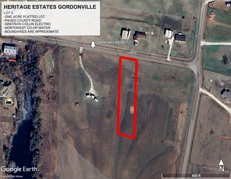 Beautiful platted One Acre lot with LIGHT RESTRICTIONS SEE ATTACHMENTS!  So convenient to golf, casinos, the Hagerman and to the great Lake Texoma with a variety of marinas close by!  Build your barndo or bring in your new modular, manufactured or tiny home!  Live in your RV while you build your dream home or enjoy a getway weekend of golf and nature!  Co-Op water and electric available at the road.