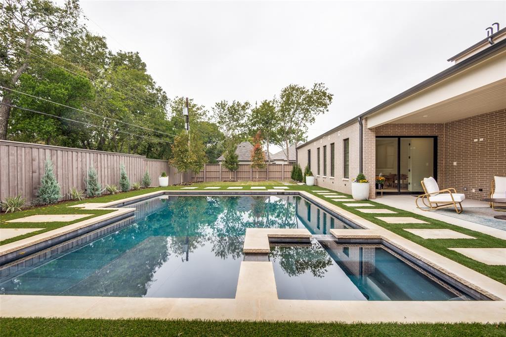 Brand new construction just completed with pool + spa, design + build by D Home Best Builder Prospect Homes, premier private school corridor location off Midway & Royal, the floor plan offers 4 to 5 bedrooms with the primary bedroom and optional 2nd bedroom on the 1st floor, 4 baths, laundry on both floors, large bedroom sizes all w walk in custom closets, warm mix of white oak and painted cabinetry w custom profiles and brass hardware, built in luxury appliances, large Marvin windows, white oak floors, Kohler bath fixtures and fittings, high ceilings, smooth walls, abundant natural light, outdoor kitchen and living includes patio bug shades, synthetic grass, the home is set on a large 3rd acre lot with trees nestled amongst the top private schools, 2 car and 1 car separate garages with epoxy floors, landscape lighting package offering low voltage LED tree-path-step lighting, expansive art walls, outstanding craftsmanship and quality of work - call, text agent for additional info