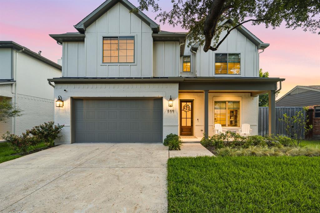 Exceptional craftsmanship and thoughtfully curated designer upgrades define this stunning Old Lake Highlands home. Built in 2022 and meticulously maintained, it offers the style, efficiency and ease of newer construction with elevated finishes throughout. A welcoming formal entry opens to a private study with French doors and custom built-ins before leading into the heart of the home. Rich hardwood floors extend throughout the main level, where soaring ceilings and expansive windows fill the open-concept living spaces with natural light.
The chef's kitchen features an oversized island with seating, commercial-style built-in refrigerator, double ovens, gas cooktop, abundant custom cabinetry and designer lighting. Overlooking the dining area and family room, it's designed for effortless entertaining and everyday living. Anchored by a gas fireplace with a marble surround, the family room overlooks the covered patio and beautifully landscaped backyard, where a retractable awning creates an inviting outdoor living space.
Thoughtful functionality continues with a mudroom featuring built-in storage, a tucked-away powder bath and a private first-floor guest suite with an en-suite bath. Upstairs, a spacious game room complements the serene primary suite, complete with a sitting area and luxurious marble bath featuring dual vanities, soaking tub, oversized shower, private water closet and an impressive walk-in closet. Two secondary bedrooms share a bath with dual sinks, while the oversized laundry room offers a utility sink, folding counter and additional storage.
Since purchasing the home, the owners have enhanced nearly every space with Visual Comfort lighting, electric shades throughout, a retractable backyard awning and numerous designer upgrades that elevate the home. Offering a rare combination of timeless design, modern convenience and turnkey condition, 559 Coolair is an exceptional opportunity in one of East Dallas' most sought-after neighborhoods.