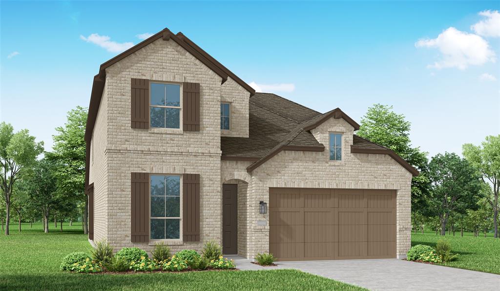 Breathtaking Griffith floor plan featuring 4 bedrooms and 4 full baths, with a private study on the main level. This thoughtfully designed home offers a spacious family room, plus a game room and media room upstairs. The Griffith plan includes two bedrooms on the main floor and two additional bedrooms upstairs, perfect for flexible living. The primary suite showcases a freestanding tub with a separate shower, dropped shower mud pan, and elegant up-lighting throughout. Additional upgrades include floor plugs, 8-foot interior doors on the main level, and 6-inch baseboards. The chef’s kitchen is equipped with a built-in oven and microwave, a 5-burner gas cooktop, convenient pot and pan drawers, and a stunning island finished with wood on all four sides. Level 2 carpet and pad are installed in the primary bedroom and walk-in closet, all secondary bedrooms, media room loft, upstairs halls, and stairs. Engineered wood flooring enhances the entry, extended entry and hallways, garage entry, family room, hall to bedroom two, kitchen and pantry, rear entry, and study—creating a seamless and elegant look throughout the main living areas.
