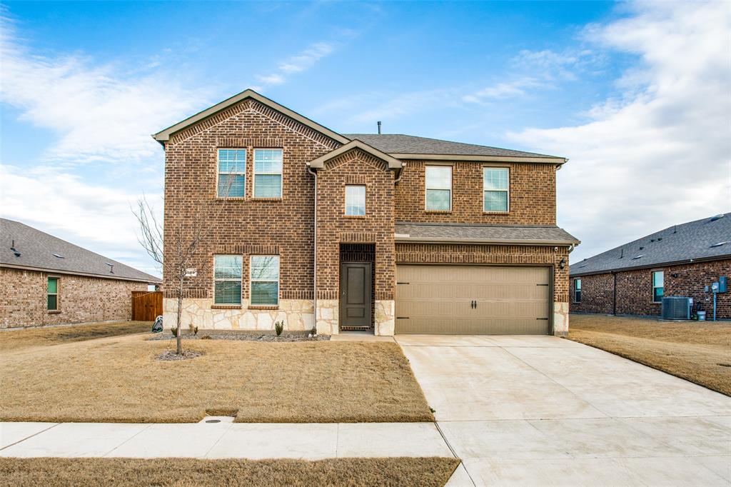 Immaculate WEST facing 2 story house.Located in the highly sought-after Prosper ISD,the open floor plan with luxury vinyl floor is perfect for entertaining.FRIDGE WASHER DRYER INCLUDED.4 bedrooms PLUS an additional BONUS room with closet that can be an office, or an additional 5th bedroom. The kitchen includes a large island with bar seating, granite countertops, a stainless electric range and a walk-in pantry. Adjoining the kitchen,is the large family room with a spacious dining room. Spacious laundry room is located close to the kitchen as well.The bright & spacious primary bedroom has a luxurious bathroom suite with large countertop vanity, a separate shower, and TWO walk-in closets. Backyard with no neighbors offers privacy with a covered patio & a large open yard for entertainment.Enjoy the neighborhood amenities of a clubhouse,playground,tennis courts, 2 pools, a dog park, walking trails, and a vegetable garden.
