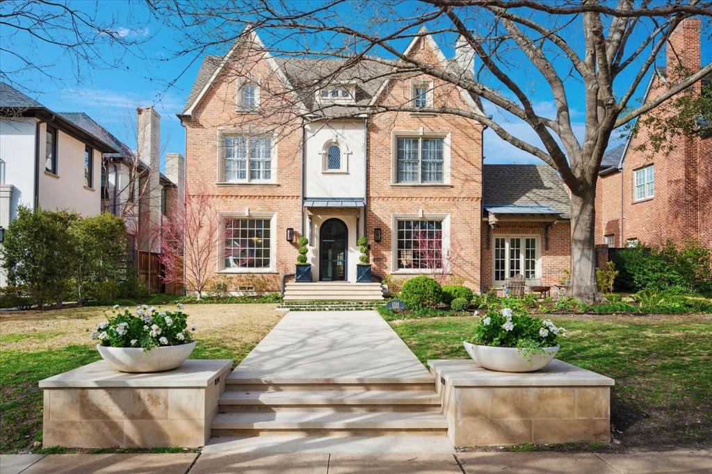 MULTIPLE OFFERS RECEIVED. OFFER DEADLINE MON. MARCH 10 AT 7PM
Located on a wonderful block in the coveted Fairway of University Park and sited on a 70’ x 160’ lot, this gracious home has been recently renovated (over $750k) & beautifully transformed by the current owners. With just over 5200 sq. ft in the main house & an additional 524 sq ft full guest quarters over the 2 car garage, the spaces are perfect for entertaining & everyday living. Upon entry you are greeted by a light-filled, two-story foyer flanked by a large formal dining room & living room with inviting fireplace. A lovely office with a vaulted ceiling is off the formal living space providing privacy. The foyer leads to an open plan family room & chef’s kitchen with huge island, floor to ceiling cabinetry, Subzero & Wolf appliances, 2 dishwashers, 2 sinks, large wine cooler, built in microwave, warming drawer, walk-in pantry & large butler’s pantry with wet bar as well as a spacious breakfast room overlooking the sparkling & newly resurfaced pool-spa, turfed & landscaped backyard. Relax in the family room with a contemporary fireplace, built-ins, transom windows & French doors opening to the covered porch with built-in grill & fridge - ideal for outdoor entertaining. Upstairs you will find 5 bedrooms & 4 full baths including the primary suite with a luxurious bathroom featuring a large shower, soaking tub, dual sink-vanity areas, separate WC, huge walk-in closet with windows, & large secondary closet for extra storage. Three other generous sized bedrooms, as well as a large laundry room & an additional office space complete the second level. On the 3rd floor, a wonderful game-bonus room & 5th bedroom share a full bath. Above the two-car garage, a private guest suite with full bath, closet & mini-kitchen provide additional living space.  Blending traditional architecture with fully renovated transitional interiors, this lovely pier & beam home checks every box!