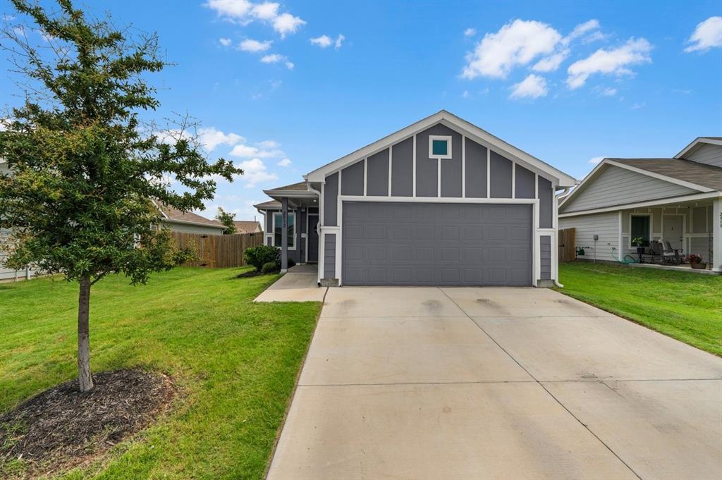 Better than new and move-in ready! Built in 2023, this beautifully maintained 3-bedroom, 2-bath home offers 1,440 square feet of thoughtfully upgraded living space. Unlike builder-grade finishes, this home features durable luxury vinyl plank flooring throughout, a stylish kitchen backsplash, upgraded kitchen faucet, and ceiling fans for added comfort. The private primary suite has been enhanced with updated tile in the shower and upgraded bathroom faucets, creating a more custom feel. Step outside to enjoy the extended deck and pergola—perfect for relaxing, entertaining, or enjoying Texas evenings. Additional improvements include a garage door opener for added convenience. With modern finishes already completed, this home is truly turnkey and ready for its next owner. Conveniently located near shopping, dining, schools, and major highways, you'll enjoy the benefits of a newer home without the added expense of completing the upgrades yourself. Schedule your private showing today!