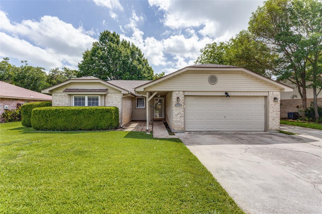 Welcome to 413 Goldfinch Drive, a well-maintained single-story home in the established Westpoint Addition of Fort Worth. This 3 bedrooms, 2 full baths, and 1,812 square feet home provides for comfortable living space that has been freshly painted and has new carpet just installed in the bedrooms.  It is move-in-ready and features a functional floor plan ideal for both everyday living and entertaining. The spacious living and dining areas flow seamlessly together, creating an inviting gathering space. The washer and dryer will convey with the property.  The primary suite includes a private bath and walk-in closet.  There are two additional bedrooms offering flexibility for family, guests, or a home office. Step outside to a large, fenced backyard featuring a 48-foot covered patio that spans the entire width of the home—perfect for relaxing or entertaining. The yard also includes a five-zone sprinkler system serving both the front and back yards, making lawn care effortless. A standout feature is the extended driveway leading to an air-conditioned workshop equipped with a one-ton mini-split heat pump system, providing year-round comfort for hobbies, projects, or additional workspace. The hot tub was working before it was drained and will convey with the property.  The hot tub is as it with no guarantees. You’ll have peace of mind just knowing that the home has a Class 4 impact-resistant 50-year roof, energy-efficient double-pane replacement windows throughout, and double-pane French doors replacing the original sliding patio door. Additional features include a two-car attached garage, attractive brick-and-siding exterior, and mature landscaping that enhances the home's curb appeal. Conveniently located near shopping, dining, parks, and major highways, and zoned to White Settlement ISD, this home offers the perfect combination of comfort, convenience, and lasting value. Schedule your private showing today!