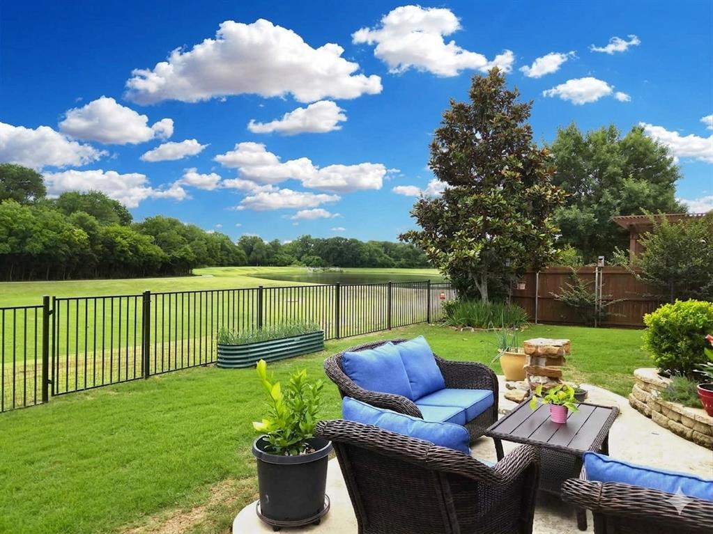 Welcome to this Impeccably Maintained home backing to an expansive greenbelt and scenic private fishing lake with a fountain in the highly desirable Creekview Estates neighborhood in McKinney!! This beautiful home features 3 bedrooms, 2 baths, a separate office, dining, or flex room, a relaxing living room, wood floors, a WB fireplace, a huge open kitchen with tons of cabinets and storage, a farmhouse-style island, granite counters, stainless steel appliances, a large pantry, and a nook for a stand-up freezer.  In the primary suite, gaze out your large bay window with a seat at the beautifully landscaped yard and gorgeous greenbelt common area with biking or walking trail that ties into Wilson Creek Trail and Bonnie Wenk Park. Also, find 2 additional private bedrooms and a nice-sized laundry with extra shelving for more storage and a dual-entry full hall bathroom. The large 2-car garage with a new opener has easy-to-clean speckled epoxy flooring. Out back is your partially covered extended patio, brick built-in SS grill with concrete countertops for those weekend parties, while enjoying the view of the greenbelt and tranquil lake just steps away from your backyard. Just a short distance away are both McKinney-Boyd HS and Cockrill Middle School.  Also, find nearby plenty of shopping, dining, a movie theater, hospitals, Collin College-McKinney, the growing McKinney Nat'l Airport (TKI), and easy access to major highways, including 380, 75, and 121. You're going to love this house!!
