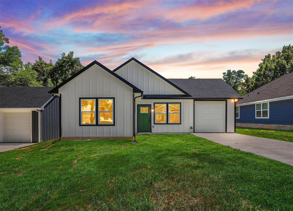 Gorgeous virtually brand-new 3-bedroom, 2-bath home nestled in the highly sought-after Belmont community in Denison. Thoughtfully designed with upscale finishes and modern comfort throughout, this stunning home offers the perfect blend of style, convenience, and small-town charm. Step inside and be greeted by rich luxury vinyl plank flooring, abundant natural light, and a warm, inviting atmosphere that instantly feels like home. Energy-efficient Low-E windows throughout help keep utility costs down while maintaining comfort year-round. The spacious open-concept living area is perfect for entertaining and flows seamlessly into the chef-inspired kitchen featuring granite countertops, beautiful shaker-style cabinetry, stainless steel appliances, and a large walk-in pantry. The oversized primary suite serves as a private retreat with a spacious ensuite bath and large walk-in closet. Two additional full-sized bedrooms and a secondary full bath provide plenty of space for family, guests, or a home office. Step outside to a generously sized backyard enclosed with a wood privacy fence, offering the perfect blank canvas to create your dream outdoor oasis. Imagine adding a patio, outdoor kitchen, pool, or entertaining space to enjoy relaxing Texas evenings with family and friends. Conveniently located within highly regarded Denison ISD and just minutes from parks, shopping, dining, downtown Denison, and major conveniences, this home truly has it all. Move-in ready and packed with modern features, this is one you do not want to miss!