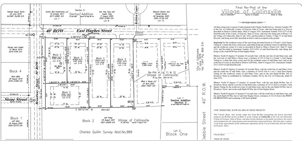 Prime development opportunity in desirable Collinsville, TX! This shovel-ready property is fully approved for 5 residential lots with city approvals, full plans, and survey already completed. All the prep work is done—just bring your builder and start developing. Great location near schools, shopping, and the growing North Texas corridor. A rare, ready-to-build opportunity in a fantastic community!