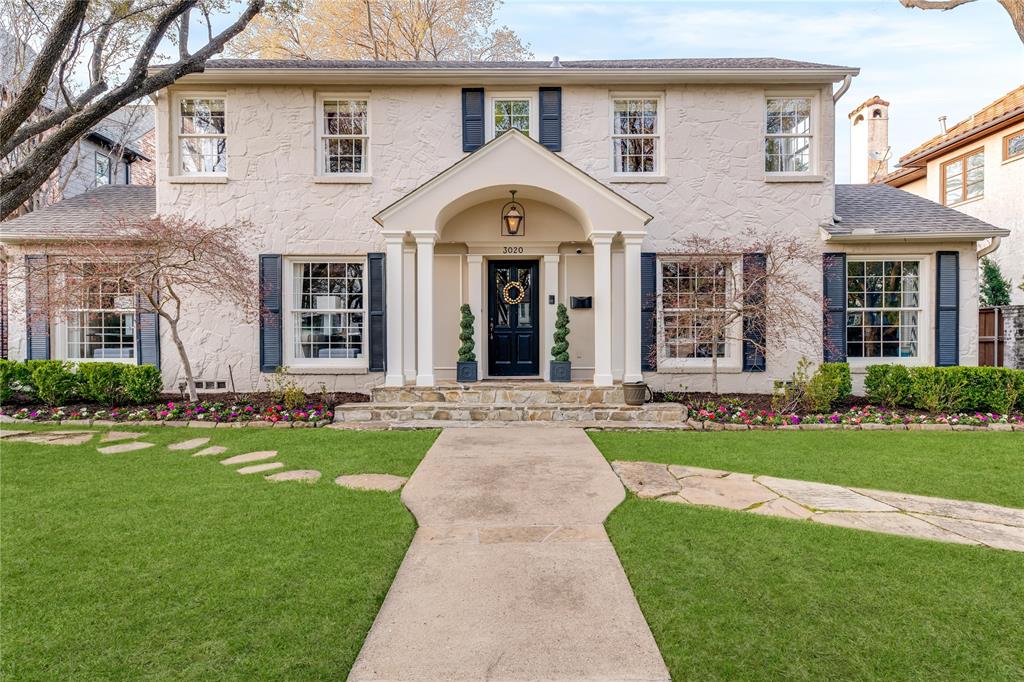 Welcome to your dream home in University Park! Step into the inviting entryway to a formal living flowing seamlessly into the dining room. Casual living opens to the updated kitchen, creating a warm and welcoming atmosphere. Additional highlights include pantry, laundry room, mudroom, and desk space, as well as the fifth bedroom with a walk-in closet and private bath—a versatile space currently used as a kids' hangout room. Upstairs, the four bedrooms include a primary suite with an oversized bath and steam shower, walk in closet, & siting area, plus three bedrooms & 2 baths. Outside, the back yard is a haven with a covered patio featuring a built-in grill, a lush green lawn, a refreshing pool, and an updated cabana with full bath that could be quarters. Enjoy the convenience of this fantastic location, just a one-half mile stroll to Boone Elem. With proximity to NorthPark, freeways, restaurants, and shops, this home offers both comfort and accessibility. Picture-perfect in every way!