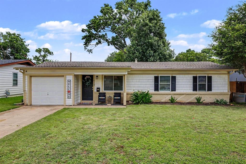 Homeownership is still within reach—and this charming, move-in ready home proves it! This is the perfect opportunity for a first-time buyer, an individual, a couple, a small family, or even someone looking for a smart investment near UTA.

From the moment you walk in, you'll appreciate the tasteful updates, beautiful presentation, and pride of ownership throughout. Every space has been thoughtfully maintained, creating a home that's ready for you to move right in and start making memories.

Step outside to a surprisingly spacious backyard with room to entertain, garden, play, or simply relax. A storage shed provides plenty of space for tools and outdoor equipment, and the rain barrel with water capture system conveys with the property—a great bonus for environmentally conscious buyers.

The partial one-car garage is ideal for storage, a workshop, bikes, or even a compact vehicle, giving you valuable extra space beyond the home itself.

Location is where this home truly shines! Enjoy a straight-shot drive of approximately 8 minutes to AT&T Stadium, Globe Life Field, and Six Flags Over Texas. You'll also love being just minutes from The University of Texas at Arlington, making this an excellent option for students, faculty, or anyone wanting quick access to campus. Conveniently located near downtown Arlington with easy access to major highways, commuting throughout the Metroplex is a breeze.

Affordable, updated, well-located, and full of charm—homes offering this much value at this price are becoming increasingly rare. Don't miss your chance to own this Arlington gem before someone else does!