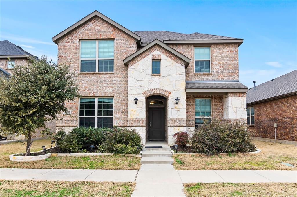 Sellers are willing to offer concession to help buy down the interest rate with the right offer. Beautiful 4-bedroom, 3 bath home in a lake community called Valencia on the Lake near Lake Lewisville. There are 2 bedrooms downstair including the primary bedroom and primary bathroom. The other 2 bedrooms are upstairs. The layout is open concept with a nice big kitchen with beautiful granite countertops and a gas stove. It's open concept to the Kitchen Dining and Living Room.  There is a large attic space that could possibly be made into additional living space. The neighborhood includes a pool, gym facility, playground and a park.